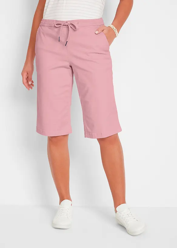 Bermuda mit Bequembund aus Baumwoll-Mix in rosa von vorne - bonprix Bermuda mit Bequembund aus Baumwoll-Mix in rosa von vorne - bonprix