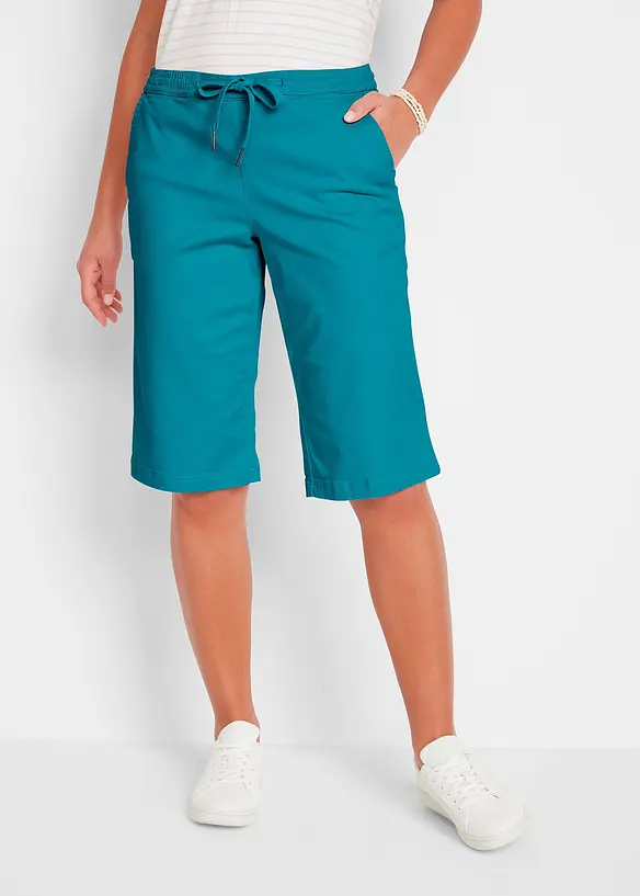 Bermuda mit Bequembund aus Baumwoll-Mix in petrol von vorne - bonprix Bermuda mit Bequembund aus Baumwoll-Mix in petrol von vorne - bonprix