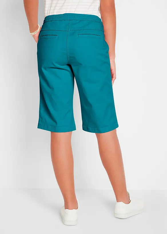 Bermuda mit Bequembund aus Baumwoll-Mix in petrol von hinten - bonprix Bermuda mit Bequembund aus Baumwoll-Mix in petrol von hinten - bonprix