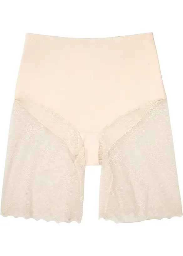 Medium Shape-Radlerhose mit Spitze in beige von vorne - bonprix Medium Shape-Radlerhose mit Spitze in beige von vorne - bonprix