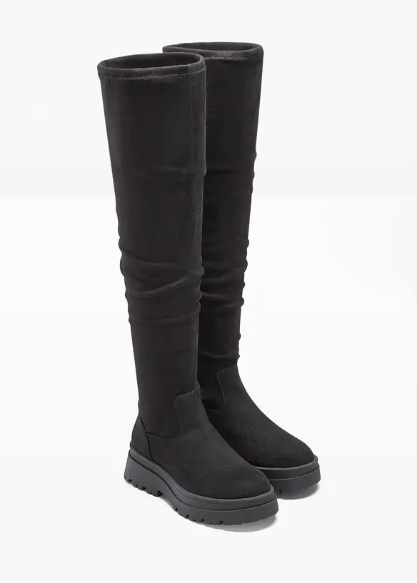 Overknee Stiefel in schwarz - bonprix