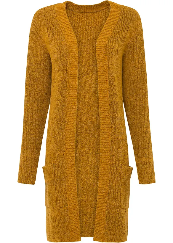 Longstrickjacke in orange von vorne - bonprix Longstrickjacke in orange von vorne - bonprix