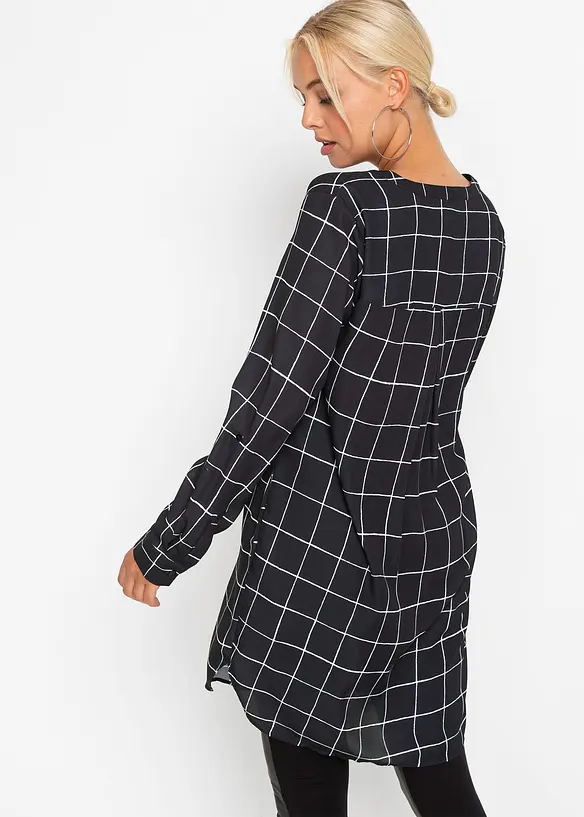 Longbluse in schwarz von hinten (im Anschnitt) - bonprix Longbluse in schwarz von hinten (im Anschnitt) - bonprix