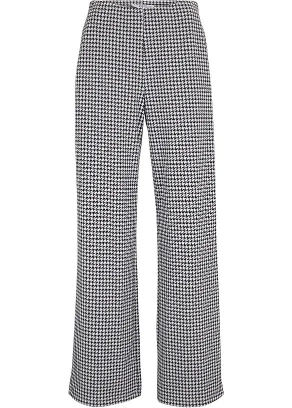 Stretch Marlene-Hose aus Jacquard in schwarz von vorne - bonprix