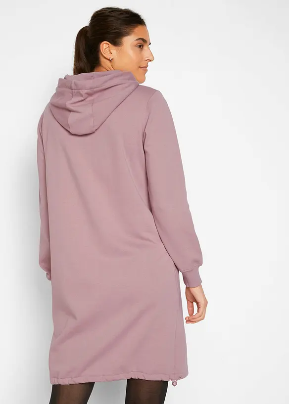 Sweatkleid aus Baumwoll-Mix in rosa von hinten (Totalaufnahme) - bonprix Sweatkleid aus Baumwoll-Mix in rosa von hinten (Totalaufnahme) - bonprix