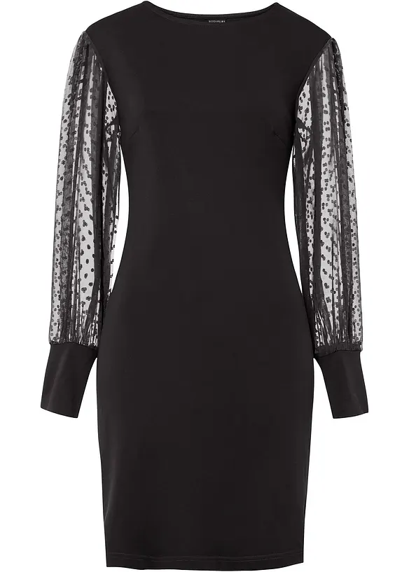 Jerseykleid aus Viskose-Mix in schwarz von vorne - bonprix Jerseykleid aus Viskose-Mix in schwarz von vorne - bonprix