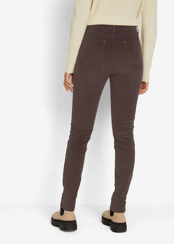 Enge Cordhose aus Baumwoll-Mix in braun von hinten - bonprix Enge Cordhose aus Baumwoll-Mix in braun von hinten - bonprix