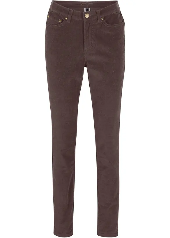 Enge Cordhose aus Baumwoll-Mix in braun von vorne - bonprix Enge Cordhose aus Baumwoll-Mix in braun von vorne - bonprix
