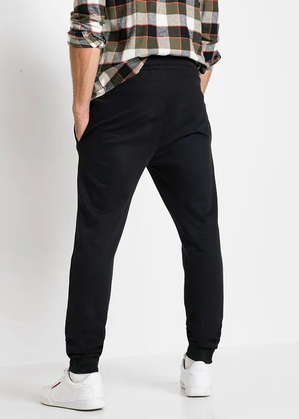 Regular Fit Jogginghose, Straight  (2er Pack) in grau von hinten - bonprix