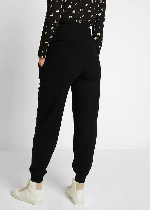 Umstandshose aus weichem Strick in schwarz von hinten - bonprix Umstandshose aus weichem Strick in schwarz von hinten - bonprix