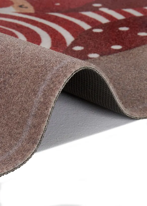 Teppich mit Weihnachtsmotiv in beige (Detailaufnahme) - bonprix