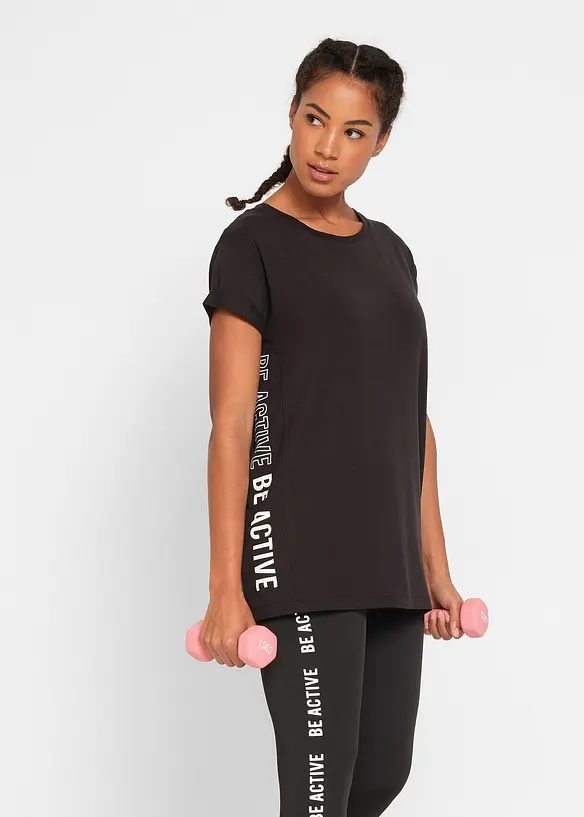 Sport T-Shirt in schwarz von vorne (im Anschnitt) - bonprix Sport T-Shirt in schwarz von vorne (im Anschnitt) - bonprix