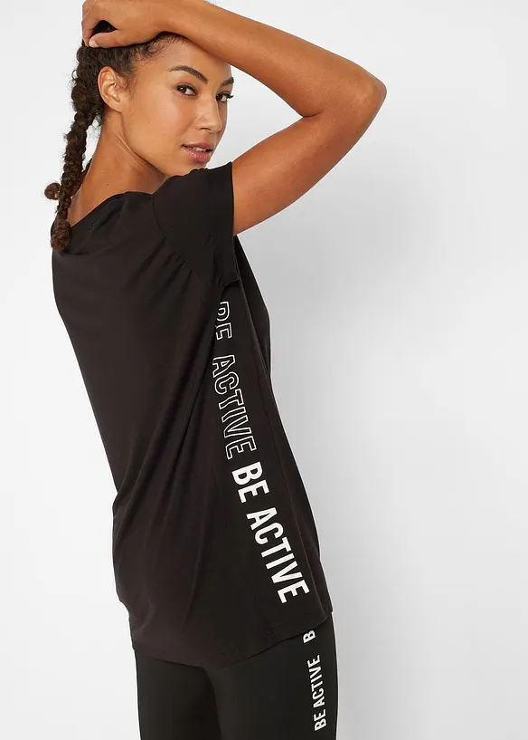 Sport T-Shirt in schwarz von hinten (im Anschnitt) - bonprix Sport T-Shirt in schwarz von hinten (im Anschnitt) - bonprix