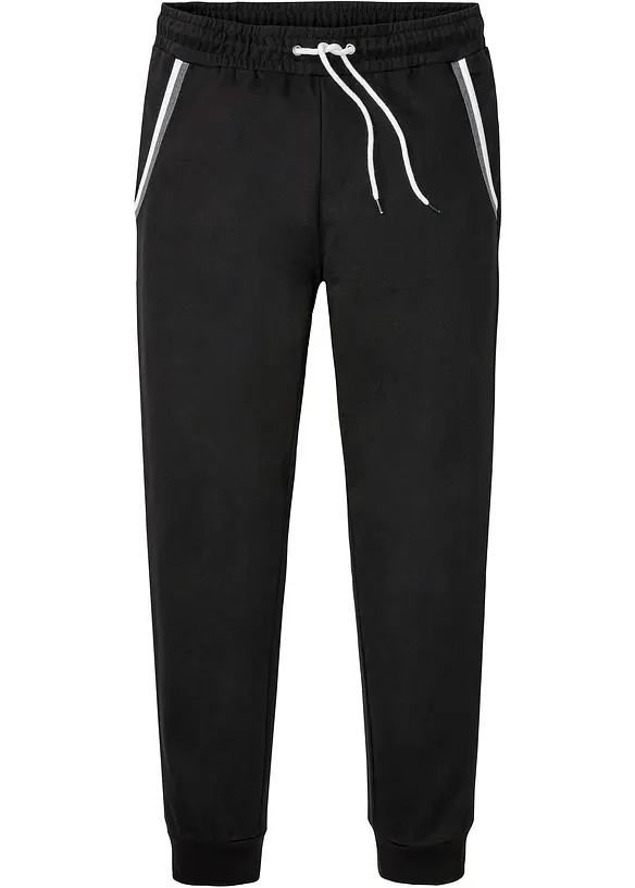 Regular Fit Jogginghose, Straight in schwarz von vorne - bonprix