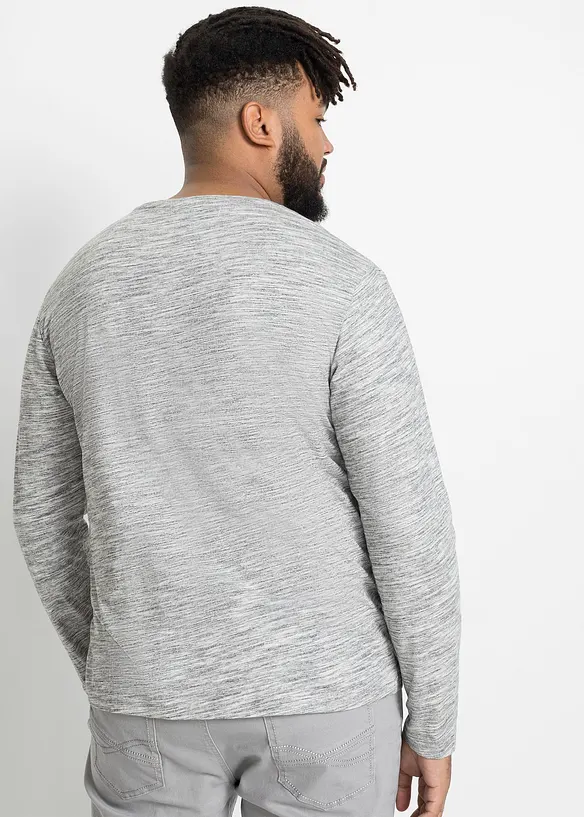 Langarmshirt in Regular Fit (2er Pack) in blau von hinten (im Anschnitt) - bonprix
