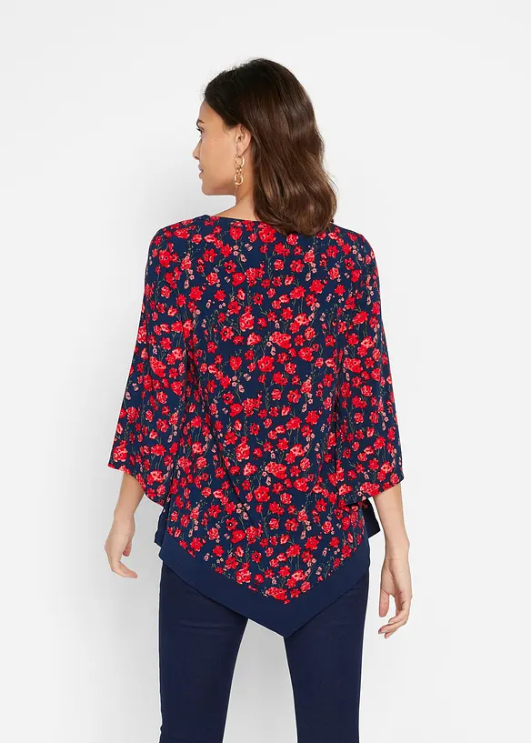 Shirt-Tunika in blau von hinten (im Anschnitt) - bonprix