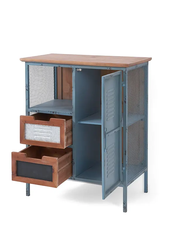 Kommode Spindoptik in blau geöffnet - bonprix