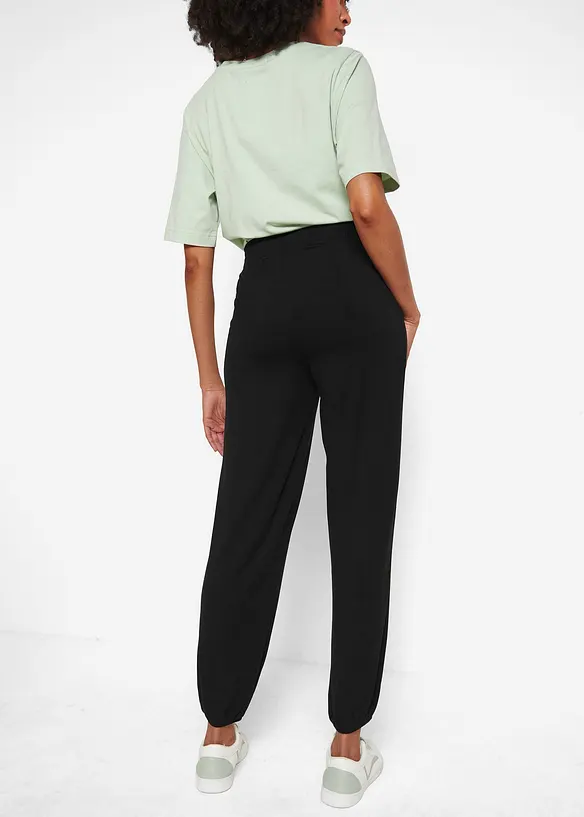 Jersey-Hose aus Viskose-Mix in schwarz von hinten - bonprix Jersey-Hose aus Viskose-Mix in schwarz von hinten - bonprix