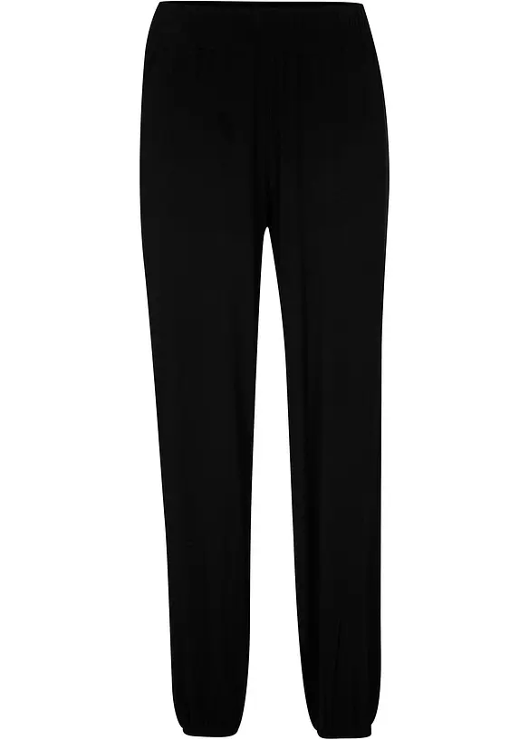 Jersey-Hose aus Viskose-Mix in schwarz von vorne - bonprix Jersey-Hose aus Viskose-Mix in schwarz von vorne - bonprix