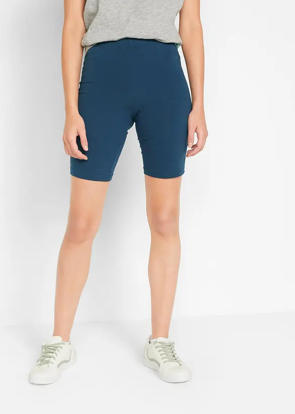 Radlerhose (2er-Pack) in blau von vorne - bonprix Radlerhose (2er-Pack) in blau von vorne - bonprix