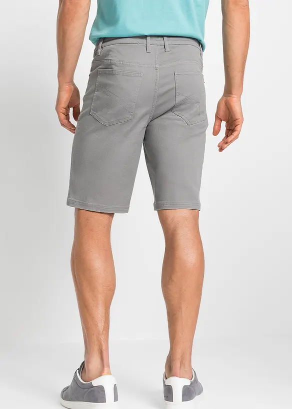 Stretch-Bermuda in Classic-Fit in grau von hinten - bonprix