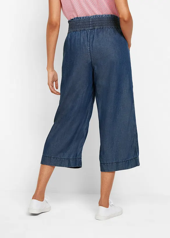 Culotte aus Lyocell in blau von hinten - bonprix Culotte aus Lyocell in blau von hinten - bonprix