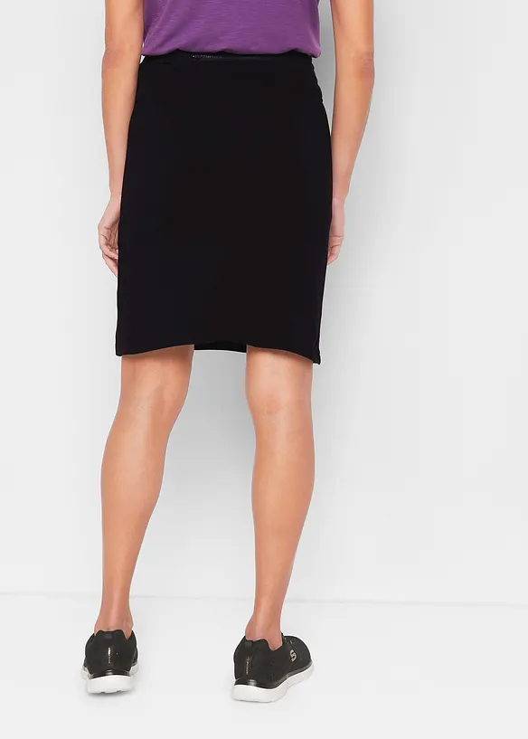 Jersey-Rock mit Radlerhose in schwarz von hinten - bonprix Jersey-Rock mit Radlerhose in schwarz von hinten - bonprix