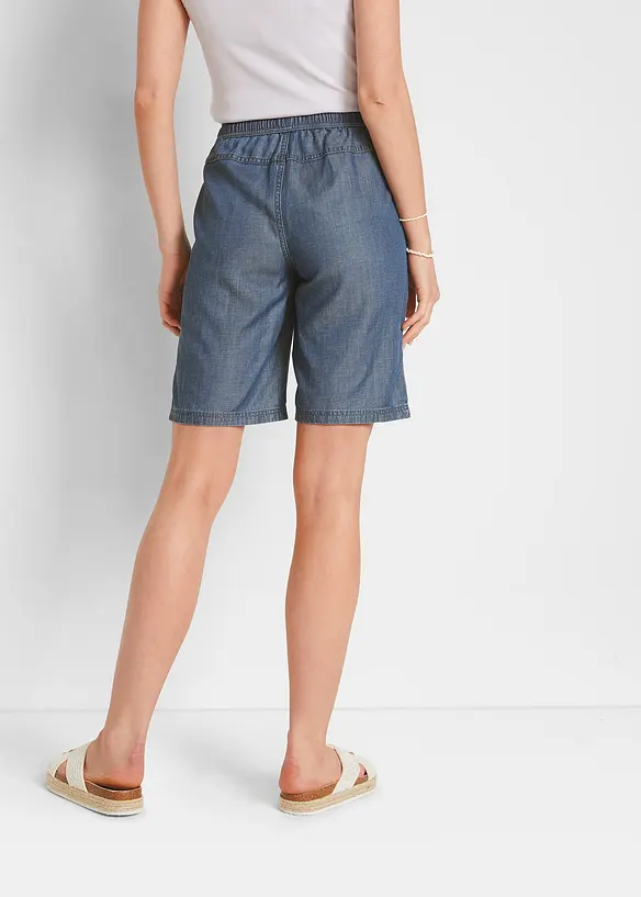 Leichte Denim-Hose mit Leinen in blau von hinten - bonprix Leichte Denim-Hose mit Leinen in blau von hinten - bonprix