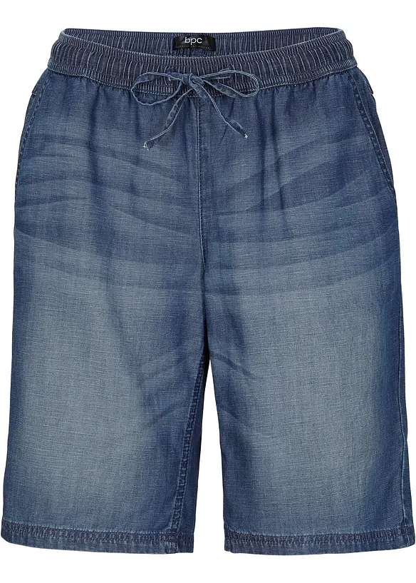 Leichte Denim-Hose mit Bequembund in blau von vorne - bonprix