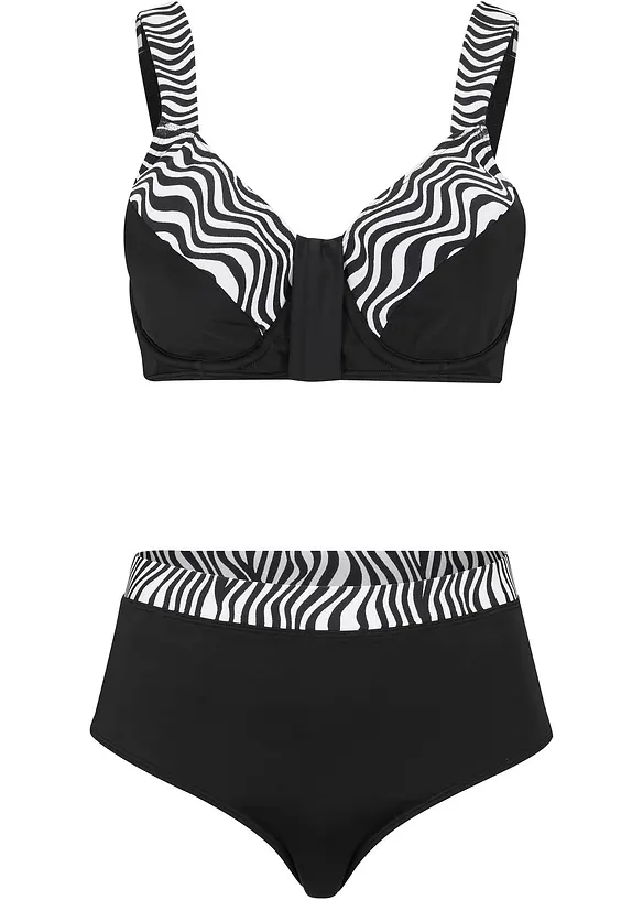 Minimizer Bikini (2-tlg.Set) in schwarz von vorne - bonprix