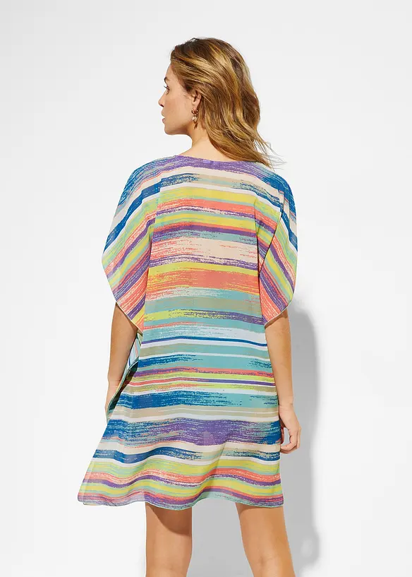 Strandtunika aus leichtem Chiffon in bunt von hinten (Totalaufnahme) - bonprix Strandtunika aus leichtem Chiffon in bunt von hinten (Totalaufnahme) - bonprix