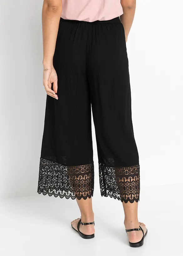 Culotte aus Viskose in schwarz von hinten - bonprix Culotte aus Viskose in schwarz von hinten - bonprix