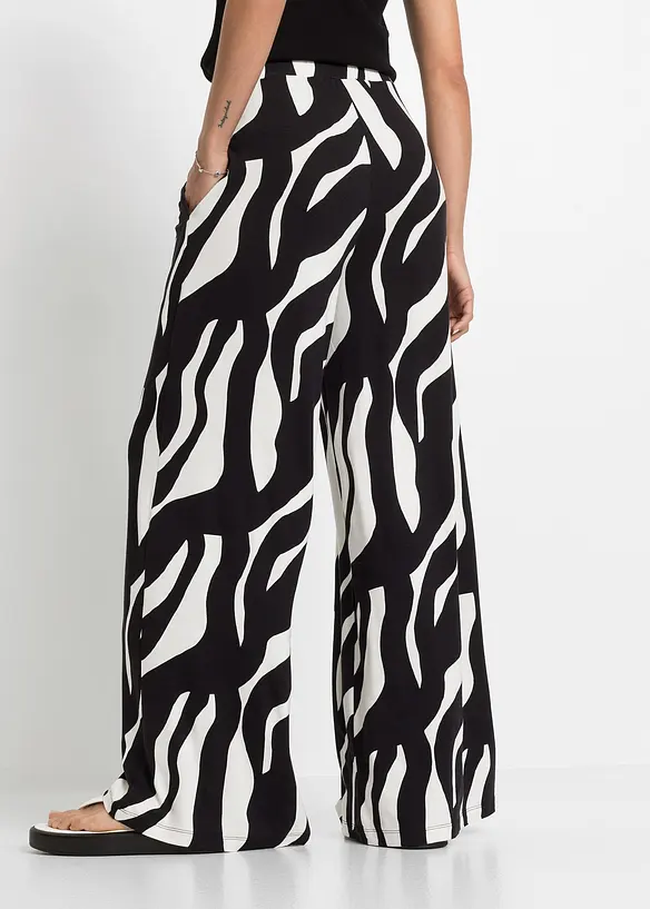 Jersey-Hose aus softem Viskose-Mix in weiß von hinten - bonprix