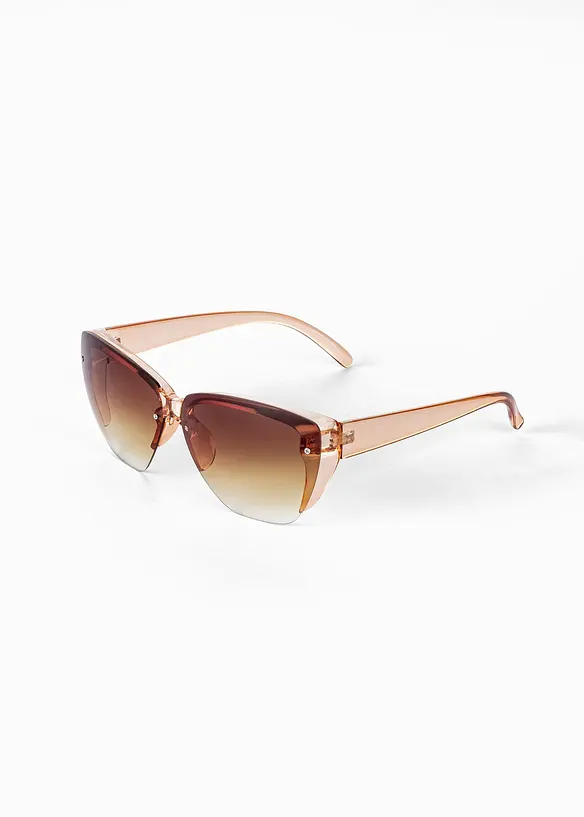 Sonnenbrille mit Farbverlauf in braun von vorne - bonprix
