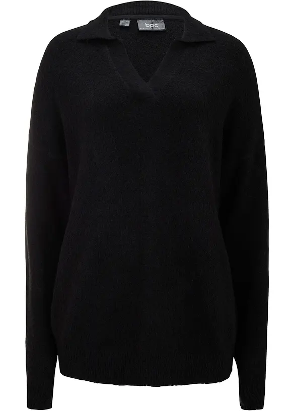 Pullover Damen, Damen Pullover V-Ausschnitt Einfarb Produktbild-Vorschau 3