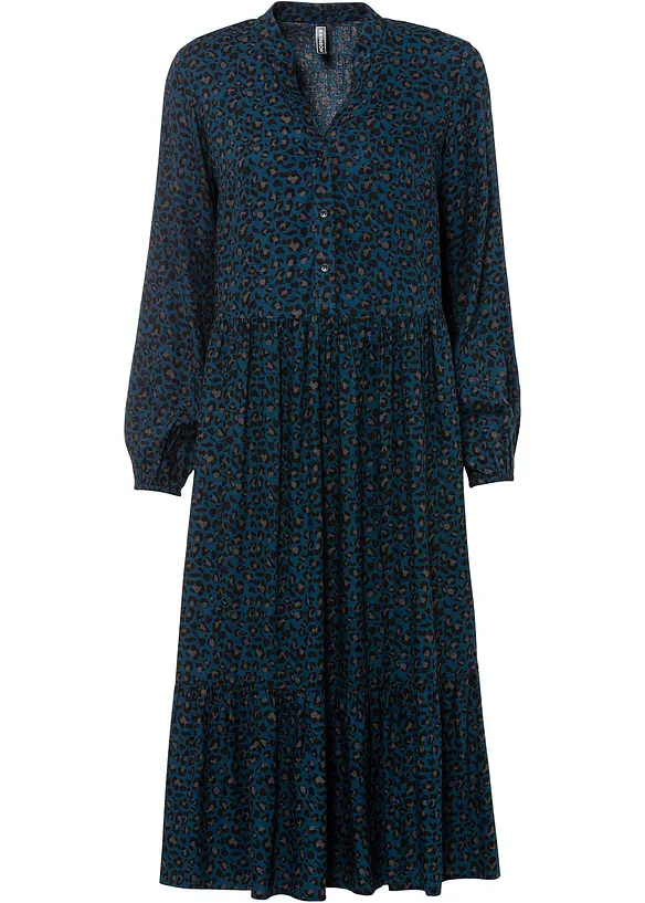 Midikleid aus Viskose in petrol von vorne - bonprix Midikleid aus Viskose in petrol von vorne - bonprix