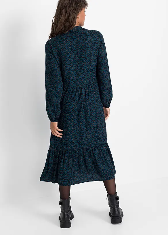 Midikleid aus Viskose in petrol von hinten (Totalaufnahme) - bonprix Midikleid aus Viskose in petrol von hinten (Totalaufnahme) - bonprix
