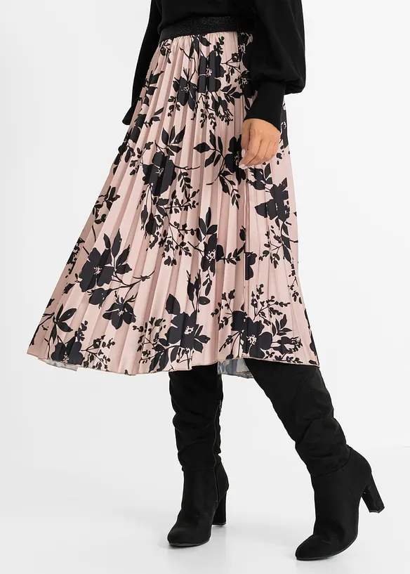 Plissée-Rock in rosa von vorne - bonprix Plissée-Rock in rosa von vorne - bonprix
