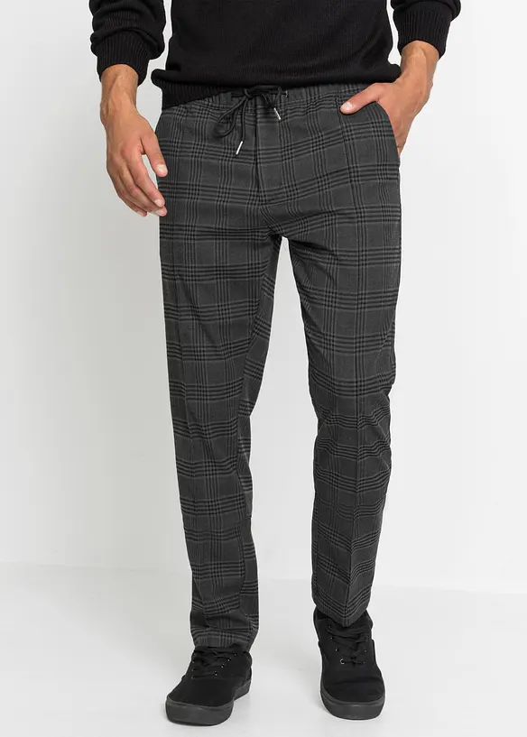 Regular Fit Chinohose, Straight in grau von vorne - bonprix