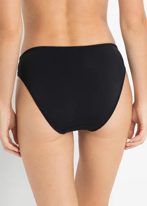 Spitzenverzierter Slip in schwarz von hinten - bonprix
