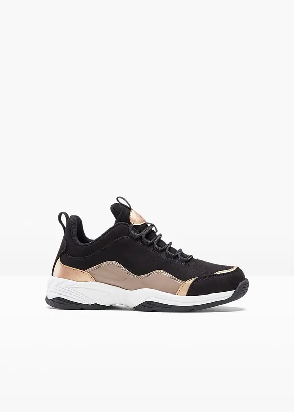 Chunky Sneaker in schwarz von vorne - bonprix