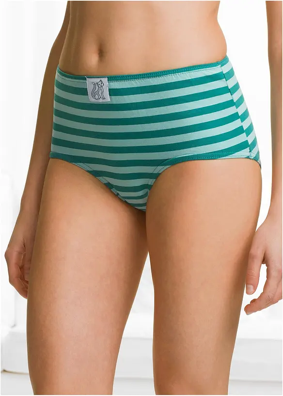 Maxislip mit weicher Baumwolle (4er Pack) in blau von vorne - bonprix