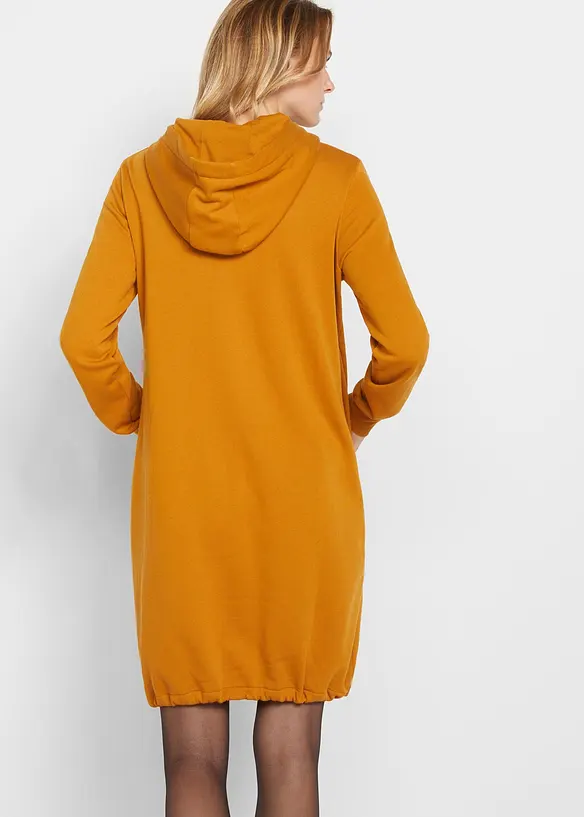 Sweatkleid aus Baumwoll-Mix in braun von hinten (Totalaufnahme) - bonprix Sweatkleid aus Baumwoll-Mix in braun von hinten (Totalaufnahme) - bonprix