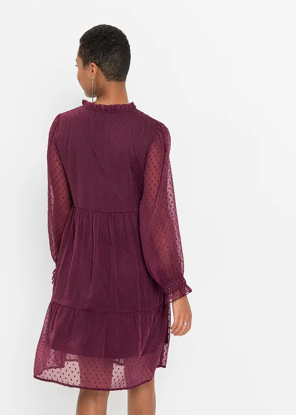 Minikleid mit Pufferärmel in rot von hinten (Totalaufnahme) - bonprix Minikleid mit Pufferärmel in rot von hinten (Totalaufnahme) - bonprix