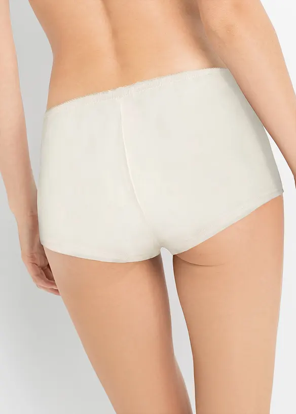 Maxipanty mit Baumwolle (4er Pack) in weiß von hinten - bonprix Maxipanty mit Baumwolle (4er Pack) in weiß von hinten - bonprix