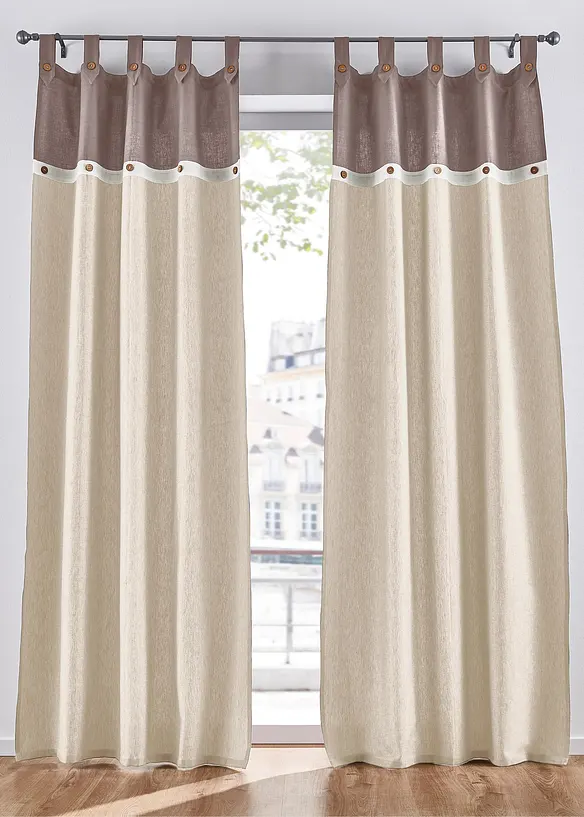 Blickdichter Vorhang aus Bio-Baumwolle (1er Pack)