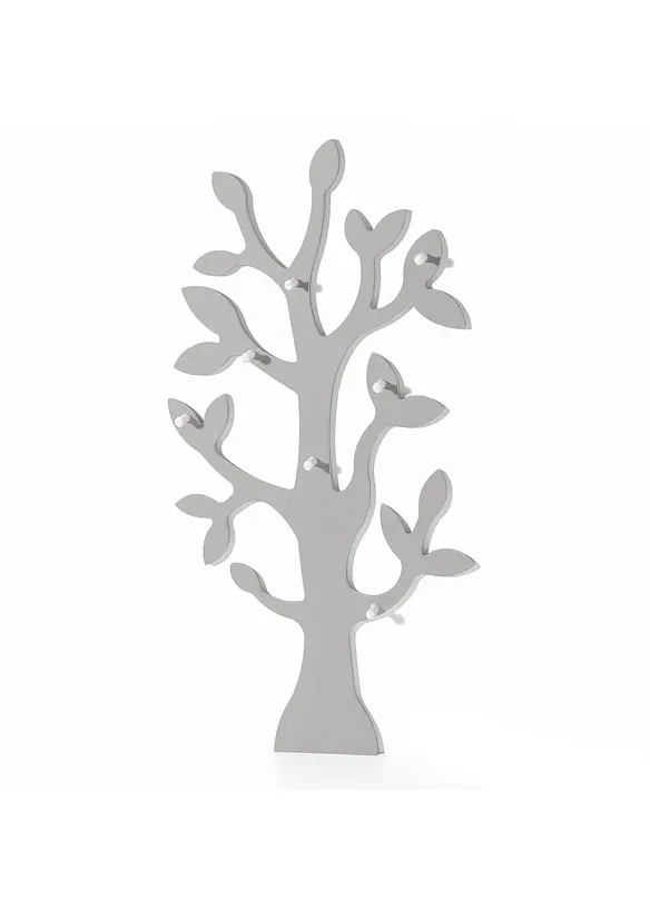 Garderobe im Baum Design in grau von vorne - bonprix