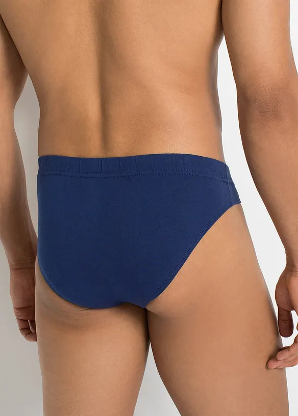 Slip mit weicher Baumwolle (10er Pack) in schwarz von hinten - bonprix