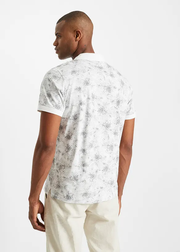 Poloshirt aus reiner Bio-Baumwolle in weiß von hinten (im Anschnitt) - bonprix