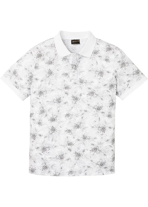 Poloshirt aus reiner Bio-Baumwolle in weiß von vorne - bonprix